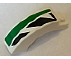 Arch 1 x 3 x 2 Curved Top with Green and Black Pattern Model Left Side (Sticker) - Set 8864