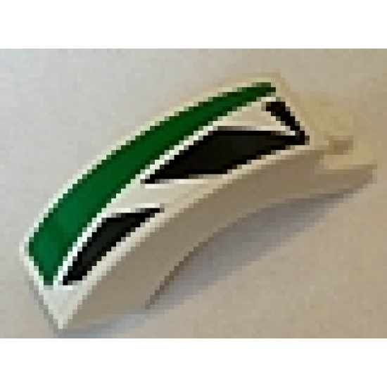 Arch 1 x 3 x 2 Curved Top with Green and Black Pattern Model Left Side (Sticker) - Set 8864