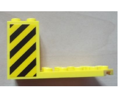 Cockpit 7 x 4 x 3 with Black and Yellow Danger Stripes Pattern on Both Sides (Stickers) - Set 7249