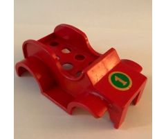 Duplo, Vehicle Car Body Racer with Number 1 in Circle Pattern (fits over Car Base 2 x 6)