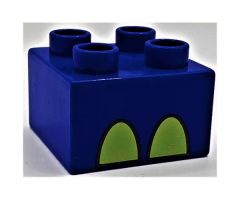 Duplo, Brick 2 x 2 with Rhino's Foot Pattern