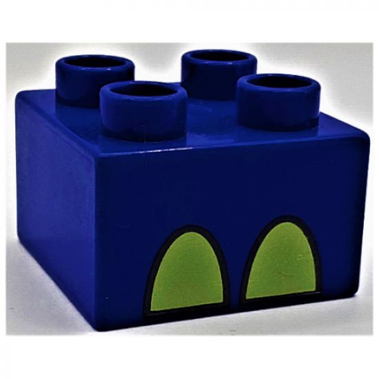 Duplo, Brick 2 x 2 with Rhino's Foot Pattern