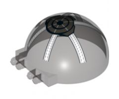 Windscreen 6 x 6 x 3 Canopy Half Sphere with Dual 2 Fingers and SW Republic Gunship Pattern