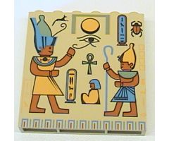 Brick 1 x 6 x 5 with Hieroglyphs and Minifigure Pattern