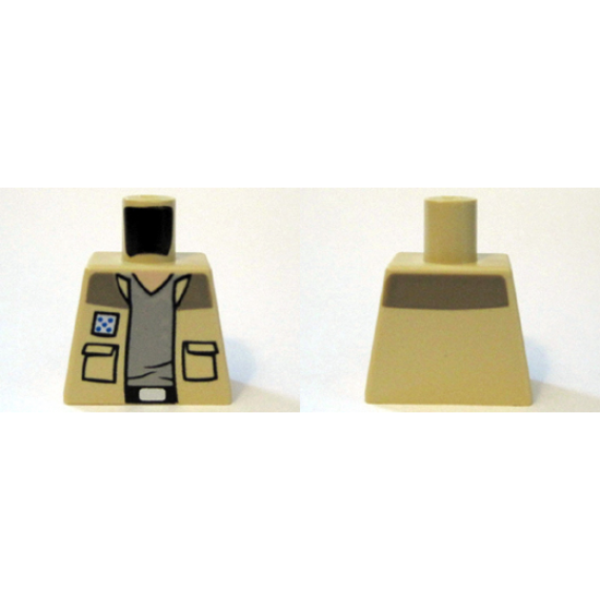 Torso SW Shirt Open with Pockets and Gray T-Shirt Pattern (Captain Antilles)
