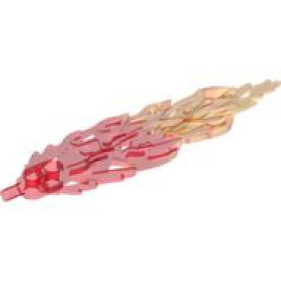 Bionicle Weapon Glatorian Flame Sword with Marbled Yellow Tip Pattern