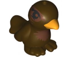 Animal, Air Bird Friends / Elves with Bright Light Orange Beak and Copper Chest and Eyes Pattern