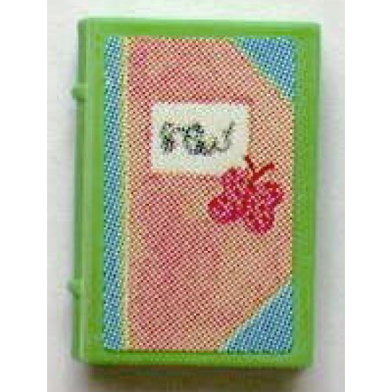 Minifigure, Utensil Book 2 x 3 with Diary and Butterfly Pattern (Stickers) - Set 3242
