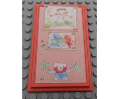 Scala Wall, Panel 6 x 10 with Bulletin Board and Crayon Drawings Pattern (Stickers) - Set 3241
