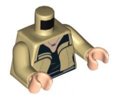Torso Female Jacket, Light Nougat Neck, Silver Necklace, Black Shirt and Belt Pattern / Tan Arms / Light Nougat Hands
