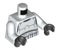Torso SW Armor Stormtrooper, Detailed Armor Pattern / White Arms / Black Hands