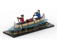 Voyageurs Lego Automaton - Paddling a Canoë