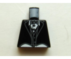 Torso Tailcoat and Vest Formal, White Shirt and Gray Bow Tie Pattern