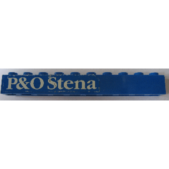 Brick 1 x 10 with 'P&O Stena' Pattern (Sticker) - Set 1054