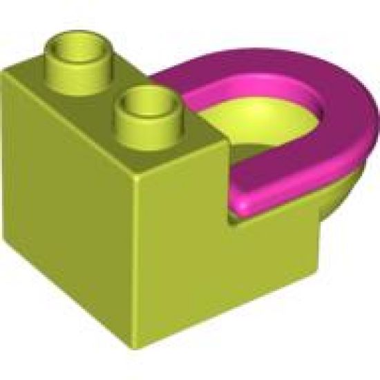 Duplo, Furniture Toilet with Dark Pink Duplo Furniture Toilet Seat (4911 / 4912)