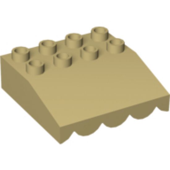 Duplo, Building Roof Sloped 33 4 x 4 with Awning Overhang