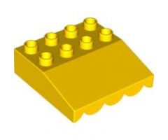 Duplo, Building Roof Sloped 33 4 x 4 with Awning Overhang