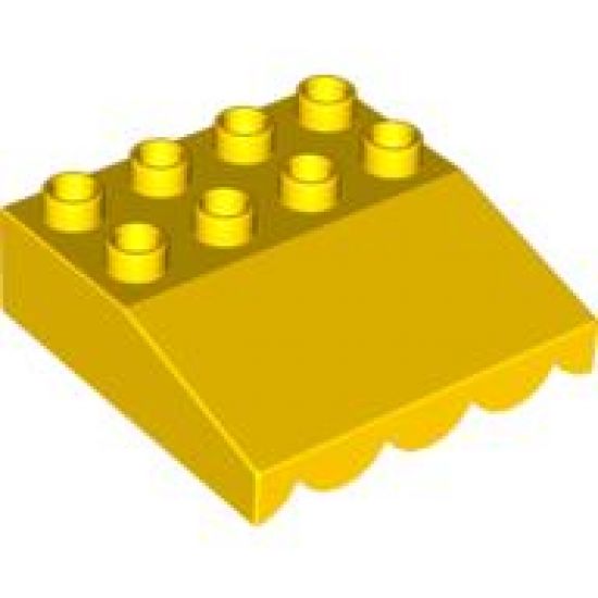 Duplo, Building Roof Sloped 33 4 x 4 with Awning Overhang
