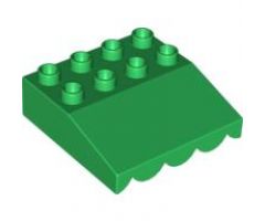 Duplo, Building Roof Sloped 33 4 x 4 with Awning Overhang