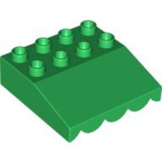 Duplo, Building Roof Sloped 33 4 x 4 with Awning Overhang