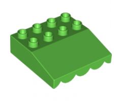 Duplo, Building Roof Sloped 33 4 x 4 with Awning Overhang