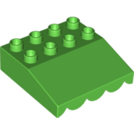 Duplo, Building Roof Sloped 33 4 x 4 with Awning Overhang