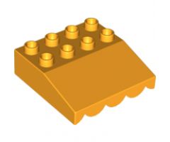 Duplo, Building Roof Sloped 33 4 x 4 with Awning Overhang