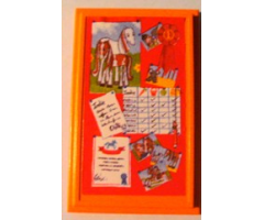 Scala Wall, Panel 6 x 10 with Bulletin Board and Horse Pictures Pattern (Sticker) - Set 3124