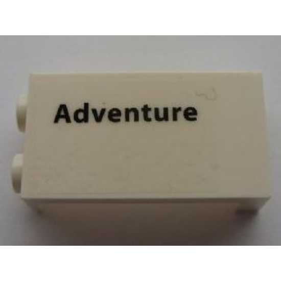 Panel 1 x 2 x 3 with Side Supports - Hollow Studs with 'Adventure' Pattern Model Left Side (Sticker) - Set 10213