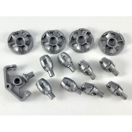 Minifigure, Weapon Pack Discs, Grappler, Grenade Tips, 13 in Bag (Multipack)