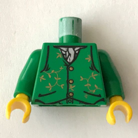 Torso Harry Potter Gilderoy Green Vest Pattern / Green Arms / Yellow Hands