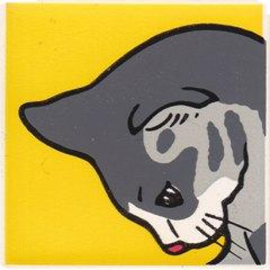 Duplo, Tile 2 x 2 x 1 with Cat Mosaic Picture 13 Pattern (Set 1014)