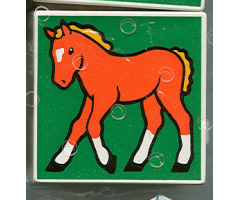 Duplo, Tile 2 x 2 x 1 with Horse Mosaic Picture 12 Pattern (Set 1078)
