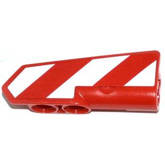 Technic, Panel Fairing #21 Very Small Smooth, Side B with Red and White Danger Stripes Pattern Model Right Side (Sticker) - Set 42008