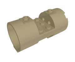 Cylinder 3 x 6 x 2 2/3 Horizontal - Square Connections Between Interior Studs