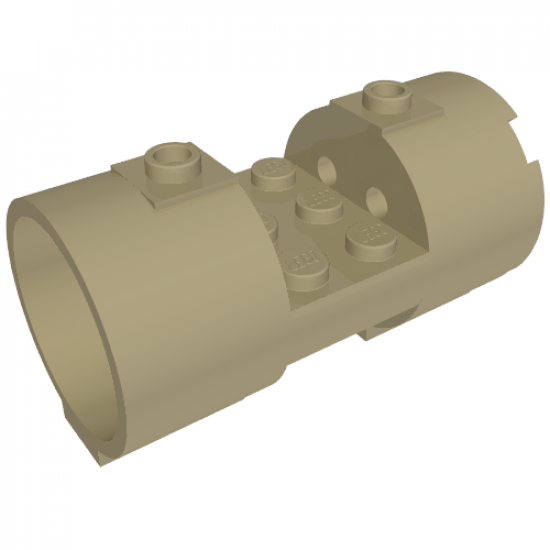 Cylinder 3 x 6 x 2 2/3 Horizontal - Square Connections Between Interior Studs