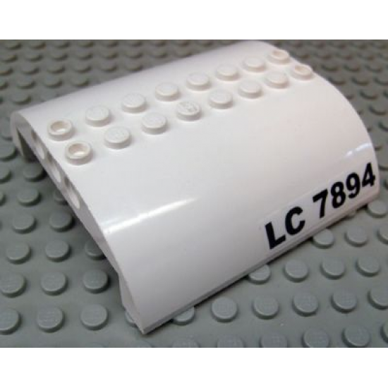 Slope, Curved 8 x 8 x 2 Double with 'LC 7894' Pattern on Both Sides (Stickers) - Set 7894