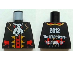 Torso Pirate Captain with White Ascot Front, 2012 The LEGO Store Nashville, TN Back Pattern