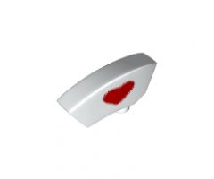 Minifigure, Headgear Accessory Nurse Hat with Red Heart Pattern