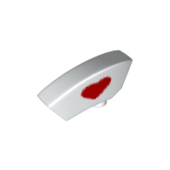 Minifigure, Headgear Accessory Nurse Hat with Red Heart Pattern
