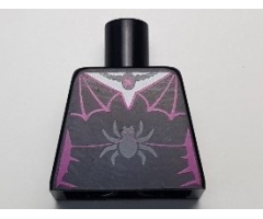 Torso Female Outline with Magenta Spider Web Trim, Necklace and Dark Bluish Gray Spider Pattern