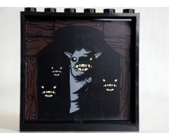 Panel 1 x 6 x 5 with Cave and 4 Wargs Pattern on Inside (Sticker) - Set 10237