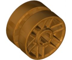 Wheel 14mm D. x 9.9mm with Center Groove, Fake Bolts and 6 Double Spokes