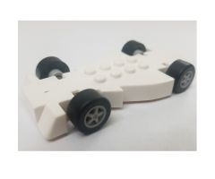 Vehicle, Base Fast Food Racer 6 x 10 with Light Bluish Gray Wheels and Black Tires