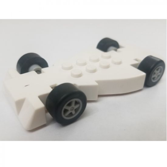 Vehicle, Base Fast Food Racer 6 x 10 with Light Bluish Gray Wheels and Black Tires