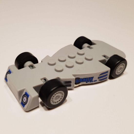 Vehicle, Base Fast Food Racer 6 x 10 with Light Bluish Gray Wheels and Black Tires