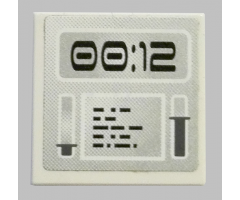 Tile 2 x 2 with Gray Screen with '00:12' Pattern (Sticker) - Set 8637