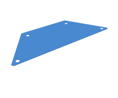 Plastic Mars Rover Solar Panel, Rear Trapezoid