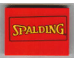 Slope 10 6 x 8 with Yellow Spalding Pattern (Sticker) - Set 3432