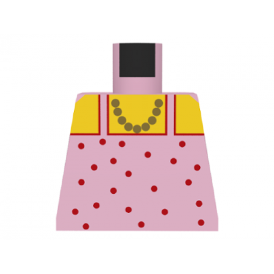 Torso Paradisa Red Dot Top with Gold Necklace Pattern